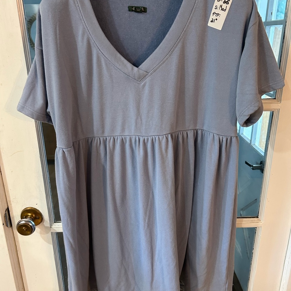 Wild Fable Gray Relaxed Tiered Midi Dress